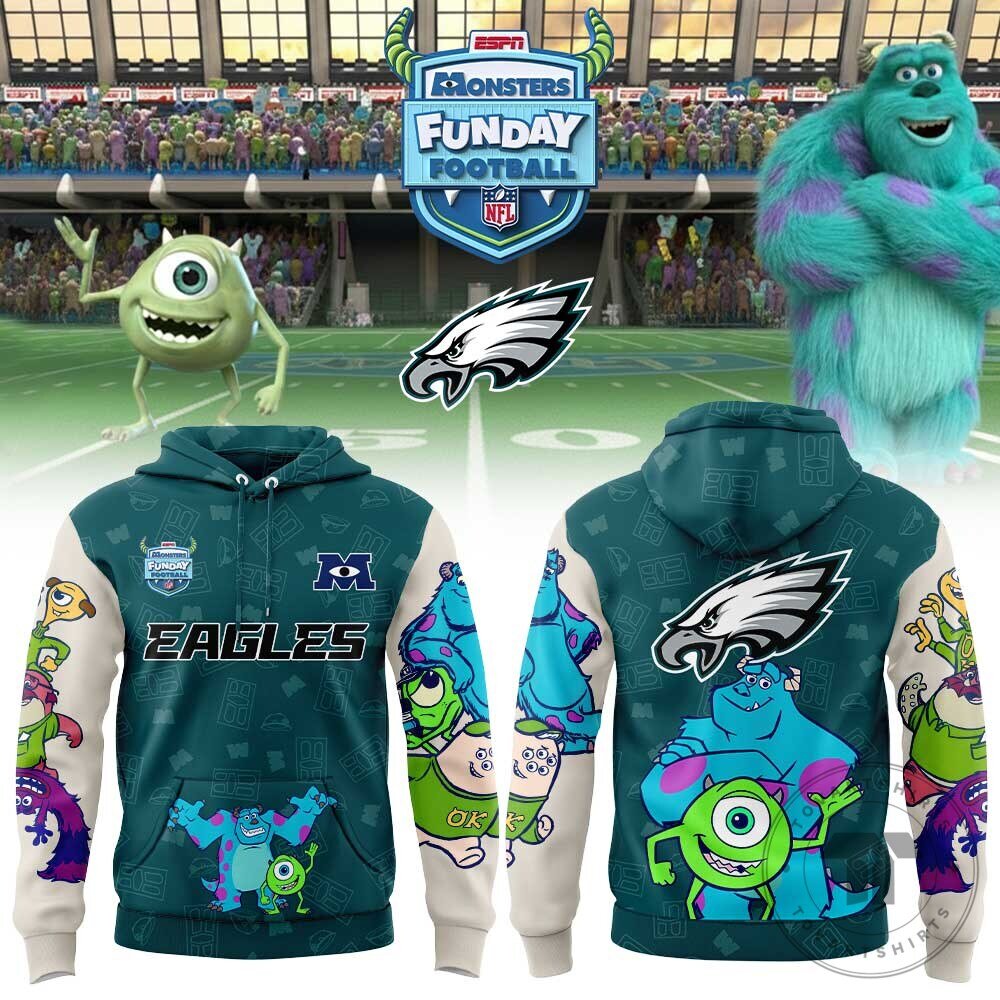 Philadelphia Eagles Football Monsters Funday Hoodie