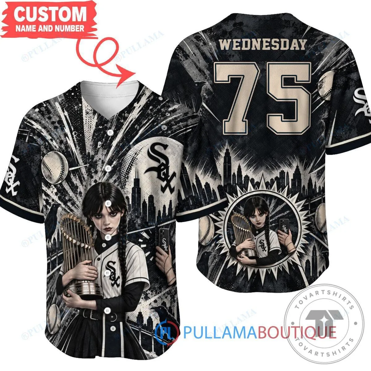Chicago White Sox Wednesday Addams Baseball Jersey