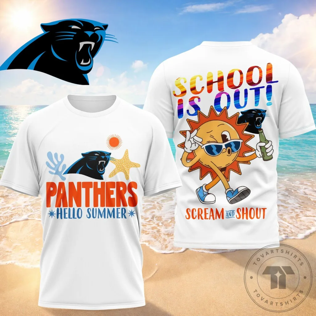 Carolina Panthers NFL Hello Summer T-Shirt Carolina Panthers NFL Hello Summer T-Shirt