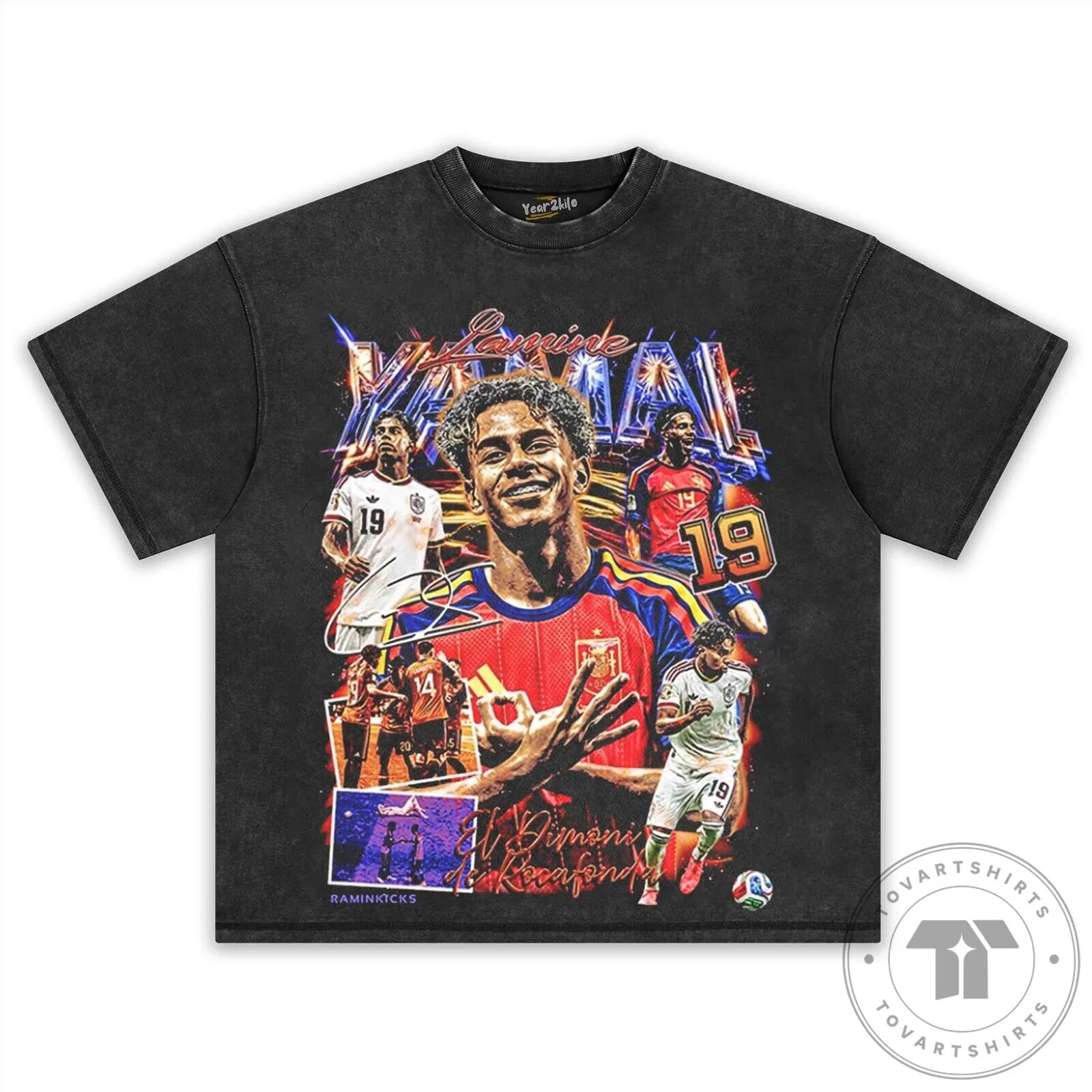 Lamine Yamal Football Player Collage Graphic T-Shirt 12 Lamine Yamal Football Player Collage Graphic T-Shirt