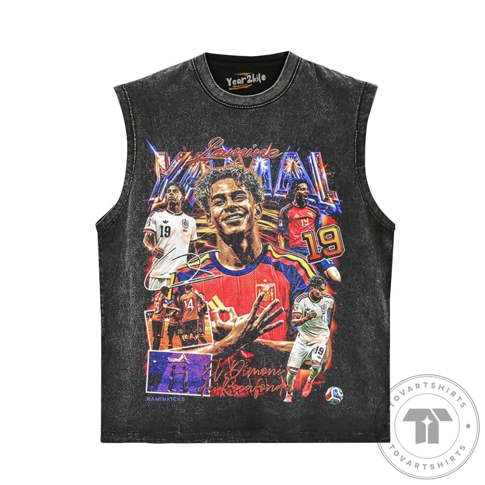 Lamine Yamal Football Player Collage Graphic T-Shirt 13 Lamine Yamal Football Player Collage Graphic T-Shirt