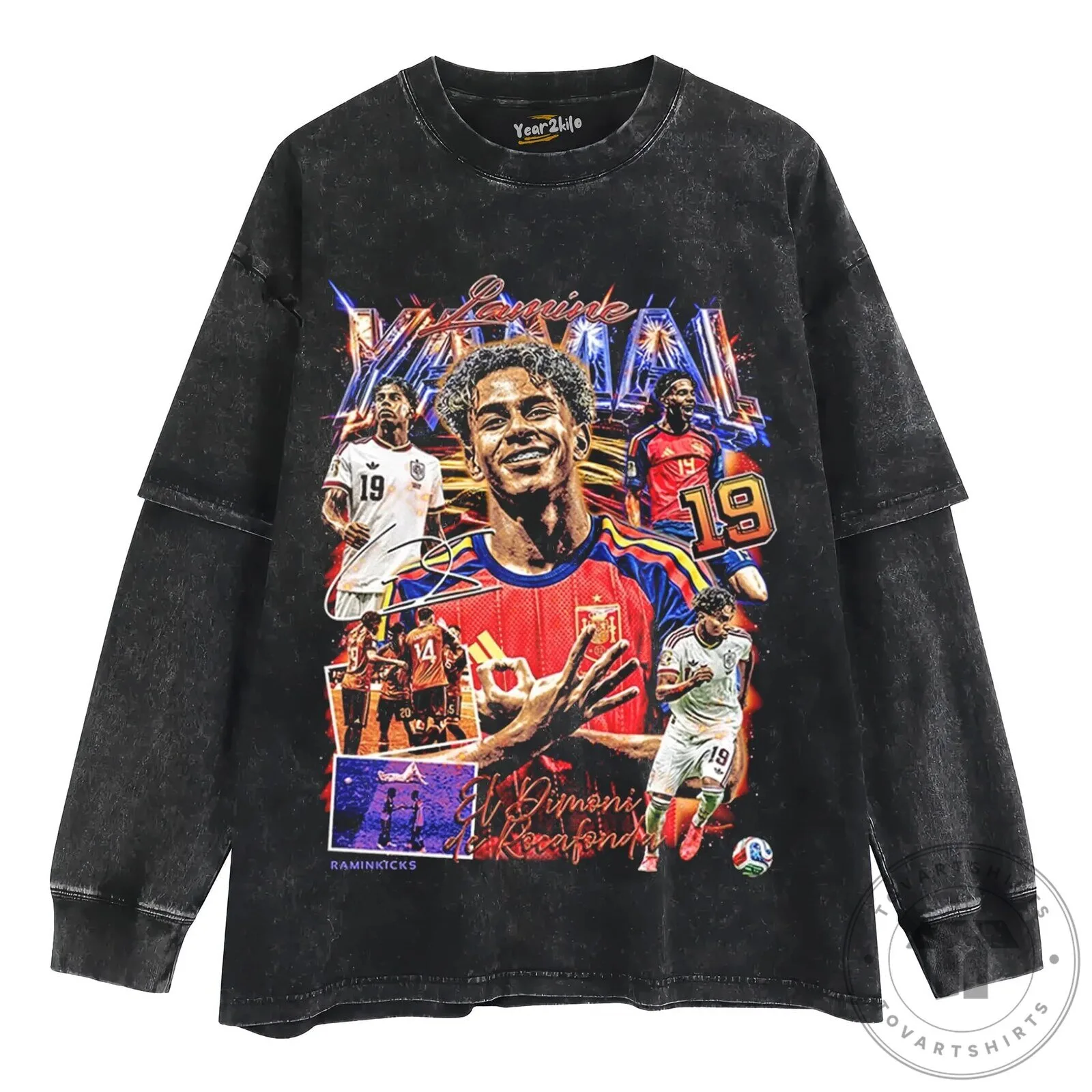 Lamine Yamal Football Player Collage Graphic T-Shirt 14 Lamine Yamal Football Player Collage Graphic T-Shirt