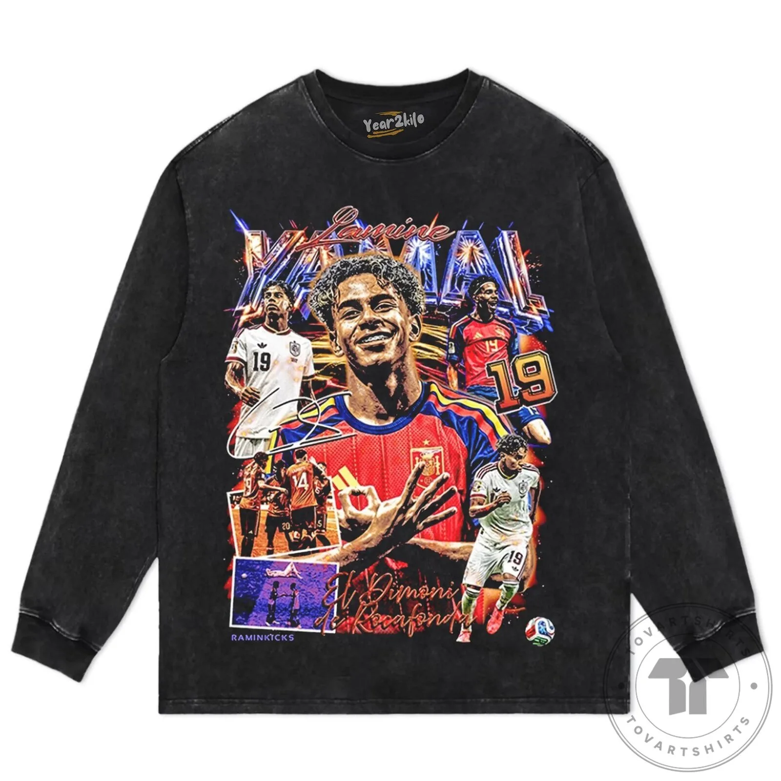 Lamine Yamal Football Player Collage Graphic T-Shirt 16 Lamine Yamal Football Player Collage Graphic T-Shirt