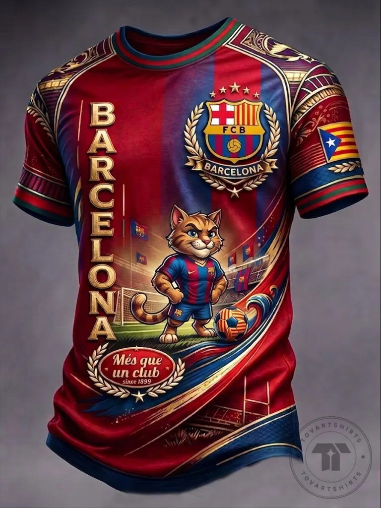 FC Barcelona Football Club Cat Mascot Jersey 23 FC Barcelona Football Club Cat Mascot Jersey