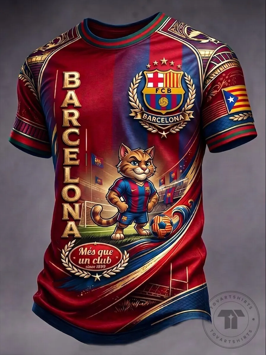FC Barcelona Football Club Cat Mascot Jersey