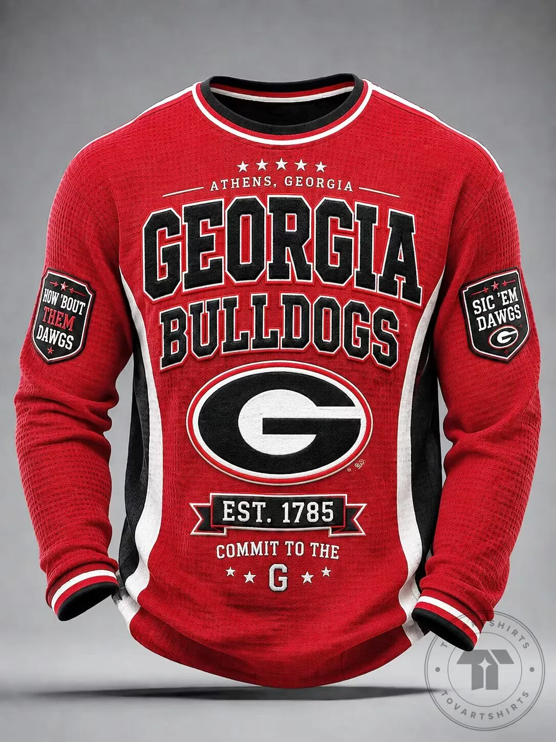 Georgia Bulldogs Football Team University Red Sweatshirt