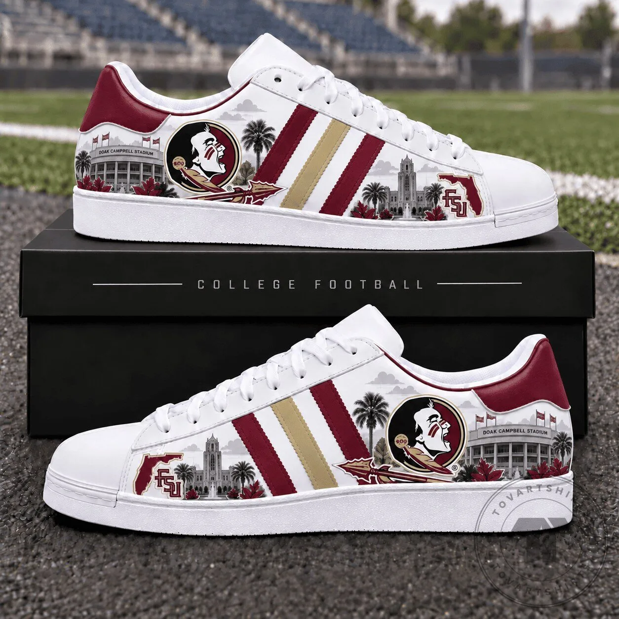 Florida State Seminoles Doak Campbell Stadium Custom Sneakers