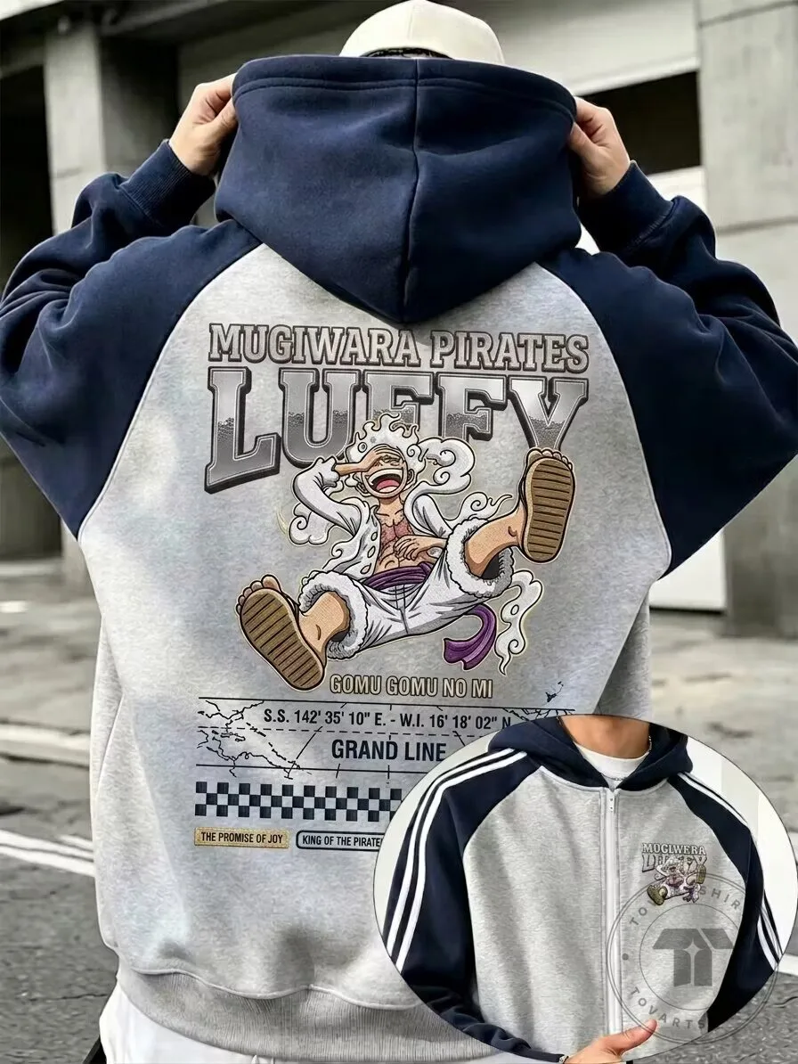 One Piece Monkey D. Luffy Mugiwara Pirates Grand Line Hoodie