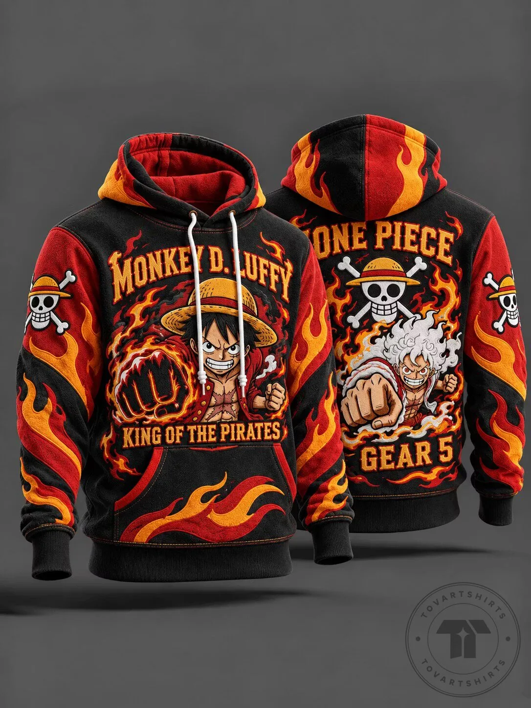 One Piece Monkey D Luffy King of the Pirates Gear 5 Anime Hoodie
