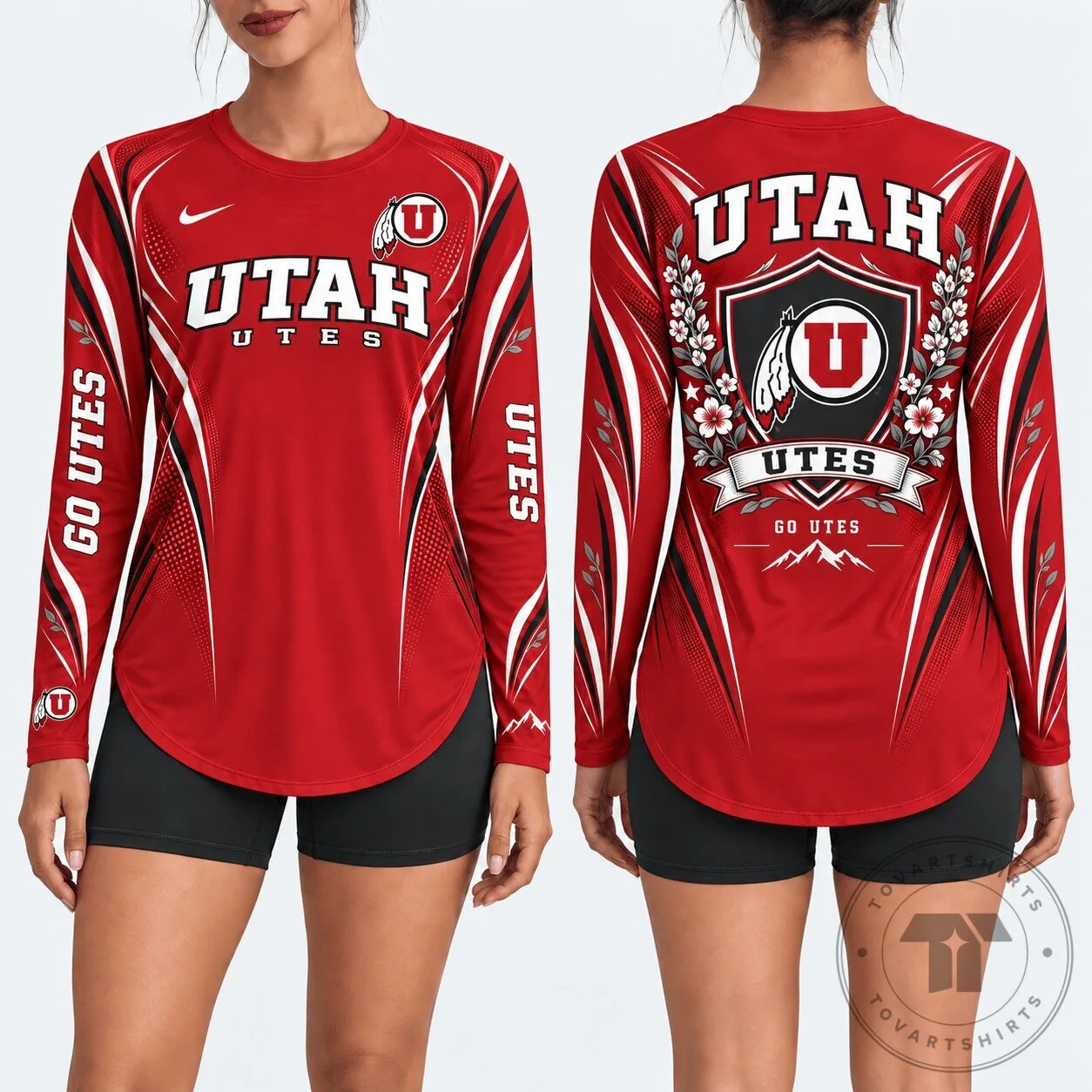 University of Utah Utes NCAA Red Long Sleeve Performance Shirt