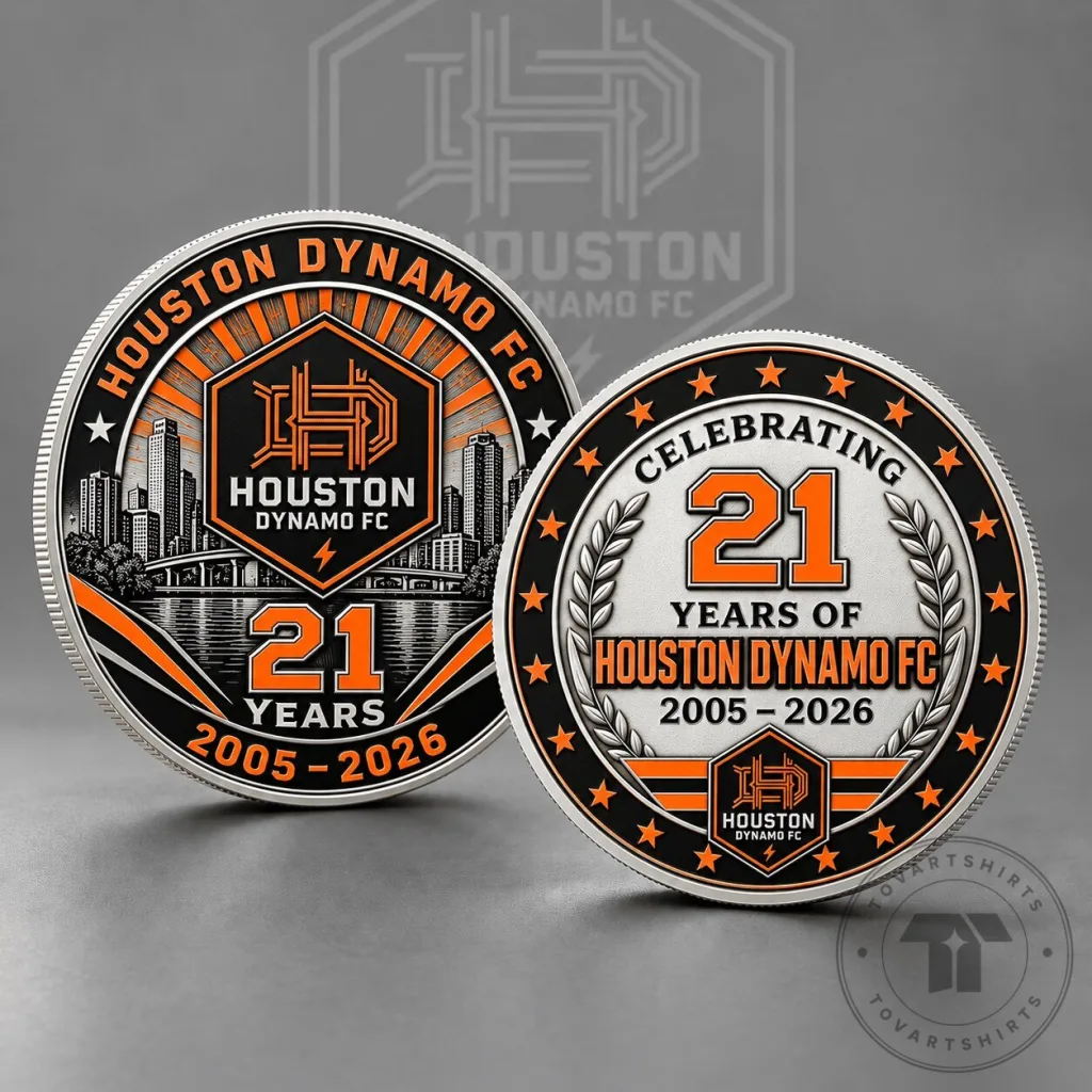 Houston Dynamo FC 21st Anniversary Commemorative Silver Coin Collectible