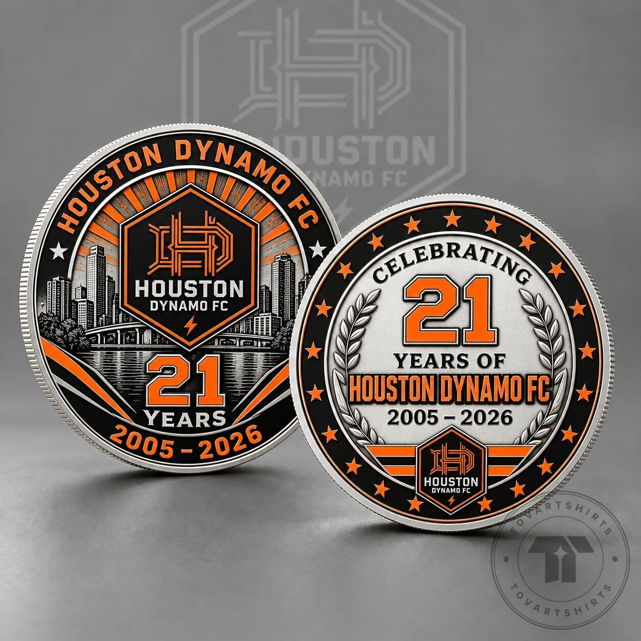 Houston Dynamo FC 21st Anniversary Commemorative Silver Coin Collectible