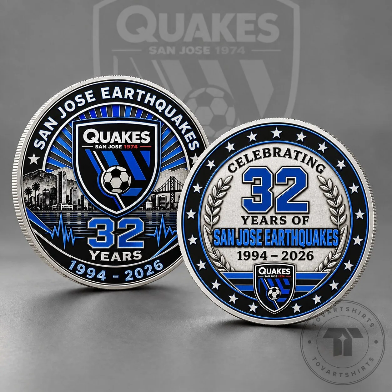 San Jose Earthquakes 32nd Anniversary Commemorative Collectible Coin 1994-2026 1 San Jose Earthquakes 32nd Anniversary Commemorative Collectible Coin 1994-2026