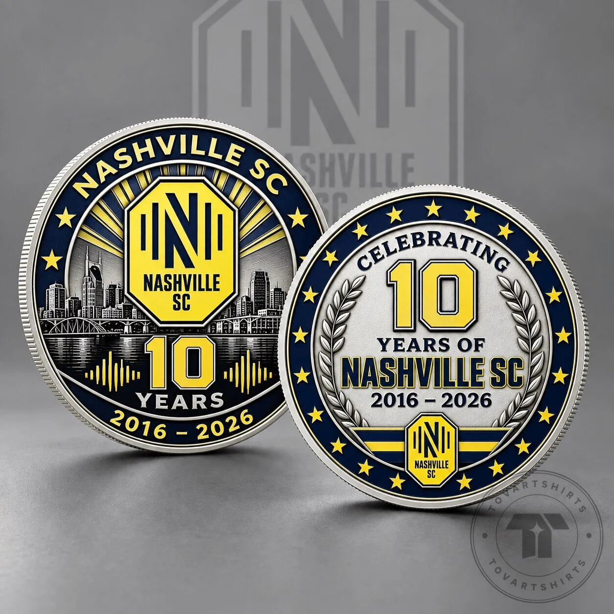Nashville SC 10 Year Anniversary Commemorative Double Sided Souvenir Coin