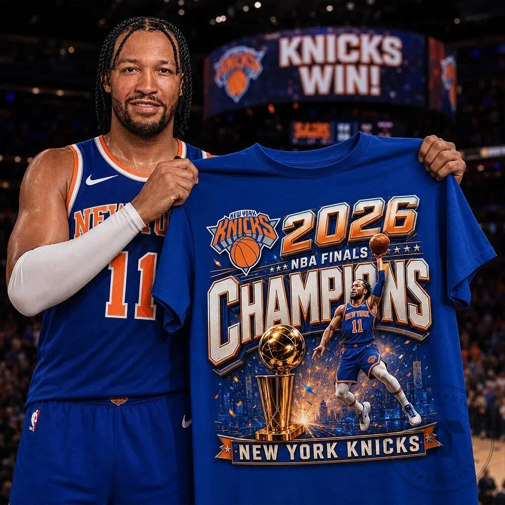2026 NBA Finals Champions T-Shirt featuring Jalen Brunson of the New York Knicks