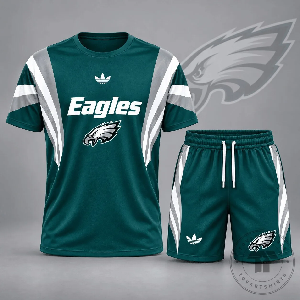 Philadelphia Eagles Football Team Performance T-Shirt and Shorts Set