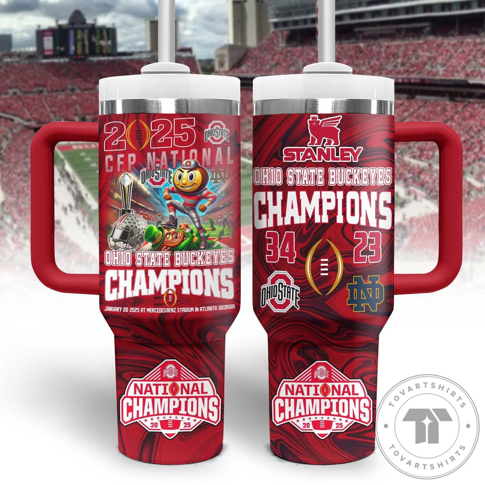 Ohio State Buckeyes 2025 National Champions Stanley Tumbler