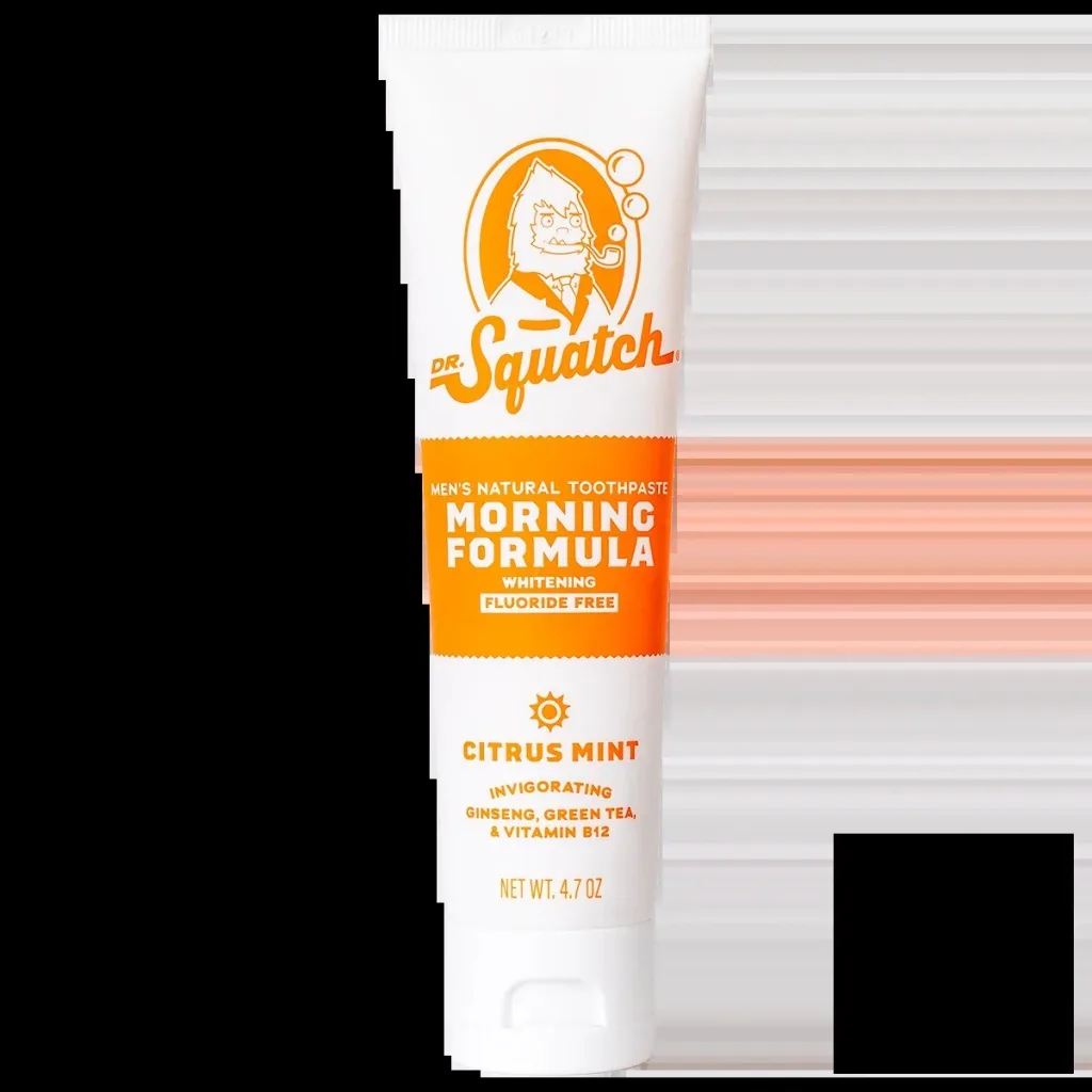 Dr. Squatch Citrus Mint Whitening Fluoride Free Morning Formula Toothpaste 24 Dr. Squatch Citrus Mint Whitening Fluoride Free Morning Formula Toothpaste