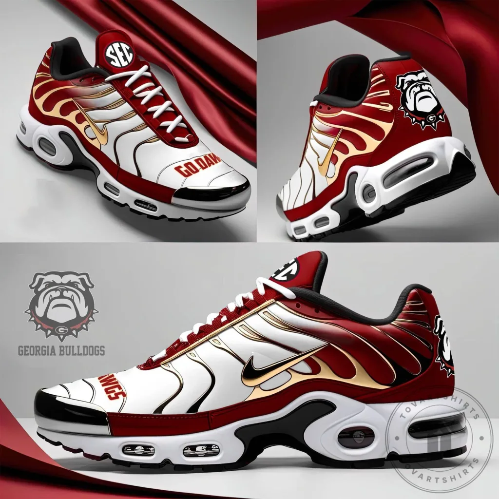Georgia Bulldogs NCAA SEC Go Dawgs Custom Printed Athletic Shoes Georgia Bulldogs NCAA SEC Go Dawgs Custom Printed Athletic Shoes