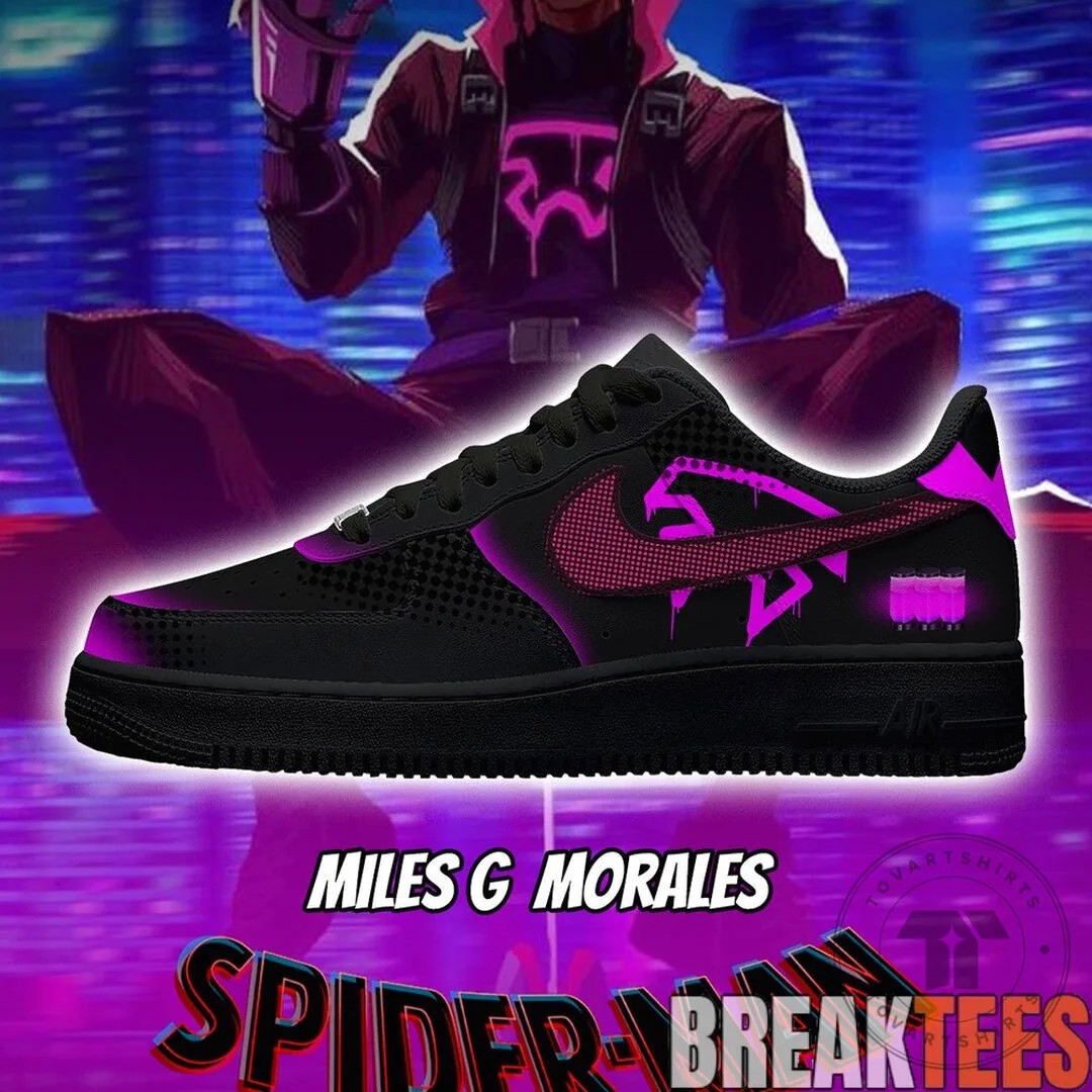 Miles Morales Spider-Man Air Force One Custom Shoes
