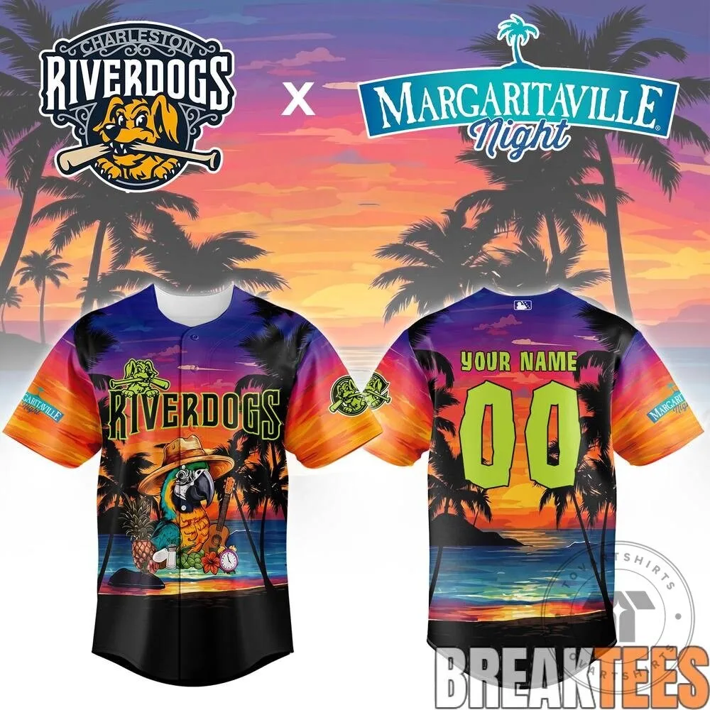 Charleston RiverDogs Margaritaville Night Baseball Jersey
