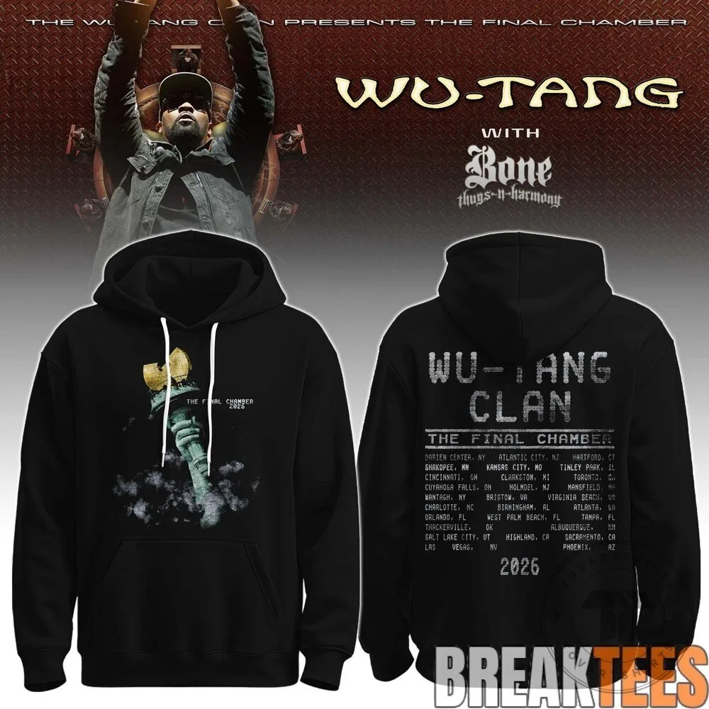 Wu-Tang Clan The Final Chamber 2026 North America Tour Black Hoodie Wu-Tang Clan The Final Chamber 2026 North America Tour Black Hoodie