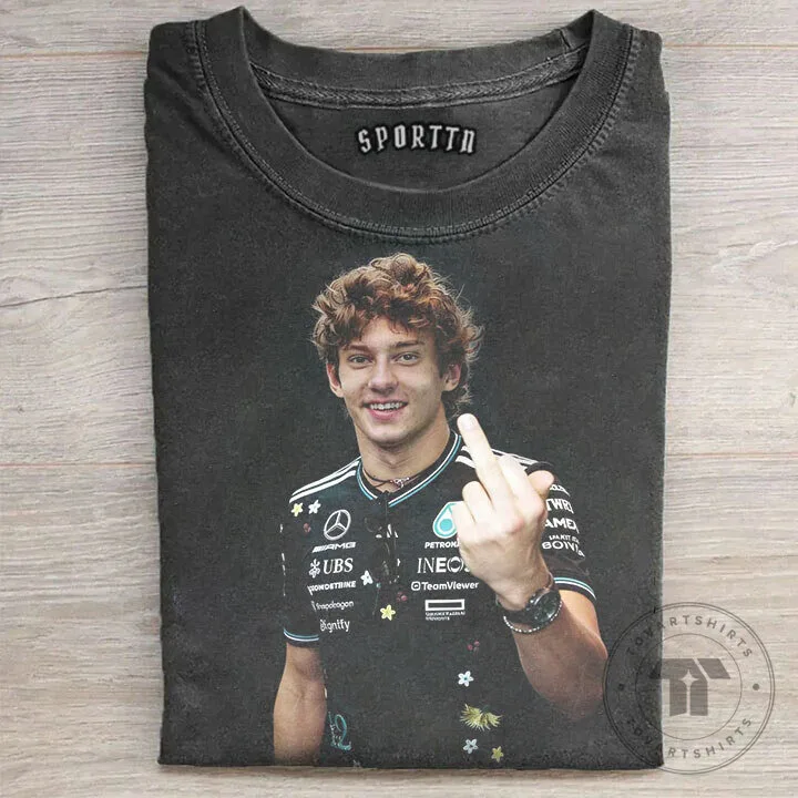 Andrea Kimi Antonelli Formula One Racing Driver Portrait T-Shirt 2 Andrea Kimi Antonelli Formula One Racing Driver Portrait T-Shirt