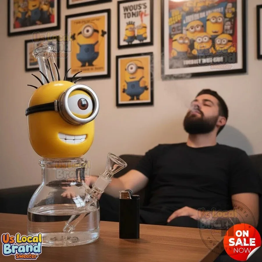 Minions Despicable Me Cartoon Character Glass Water Pipe Bong