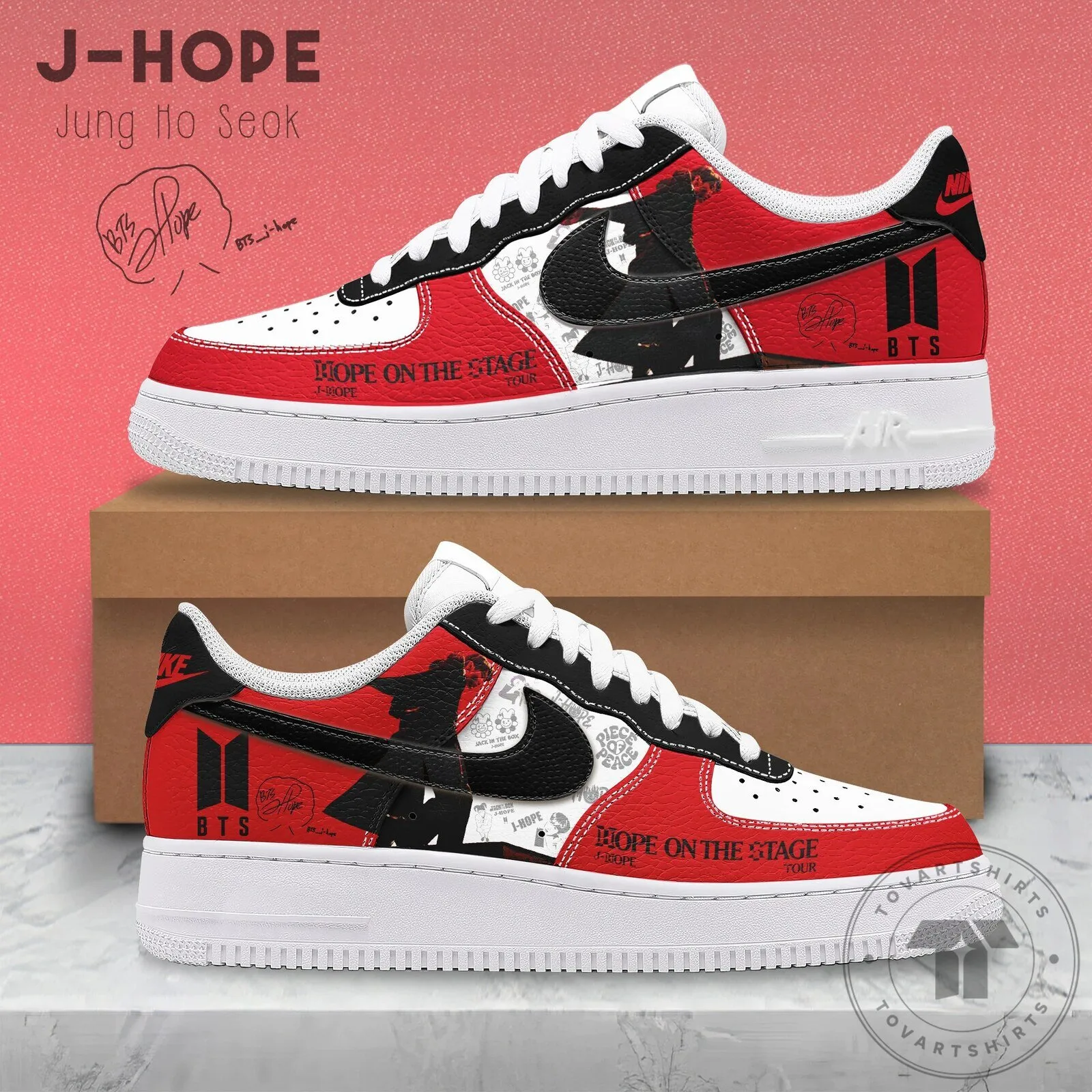 BTS J-Hope Jung Ho Seok Hope On The Street Tour Custom Sneakers