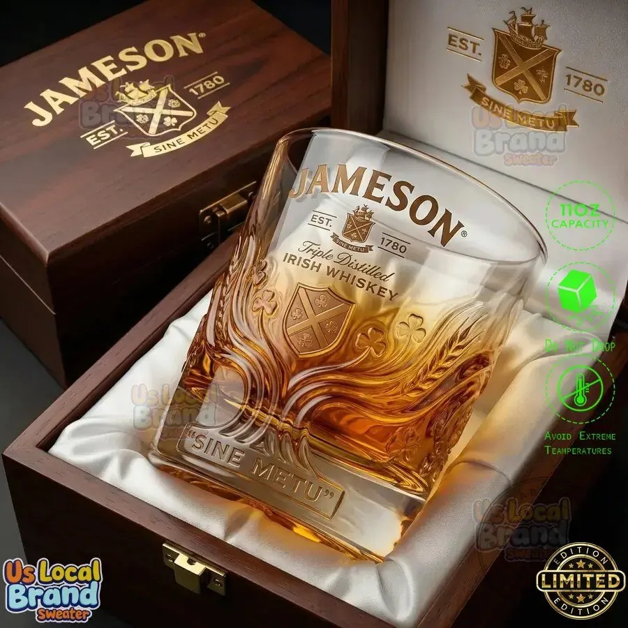 Jameson Irish Whiskey Est 1780 Edition Drinking Glass 7 Jameson Irish Whiskey Est 1780 Edition Drinking Glass
