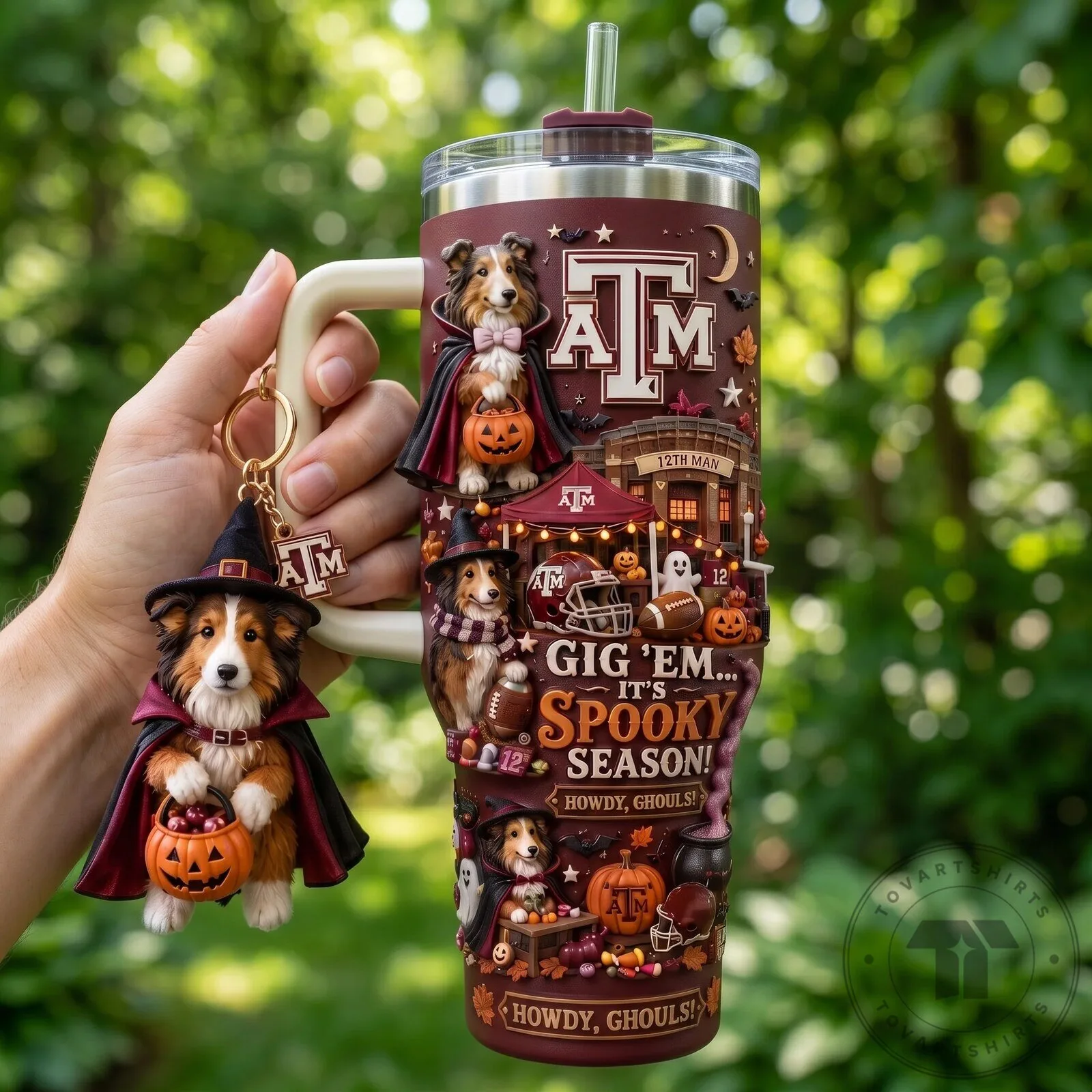 Texas A&M Aggies Halloween Spooky Season Howdy Ghouls Tumbler 8 Texas A&M Aggies Halloween Spooky Season Howdy Ghouls Tumbler