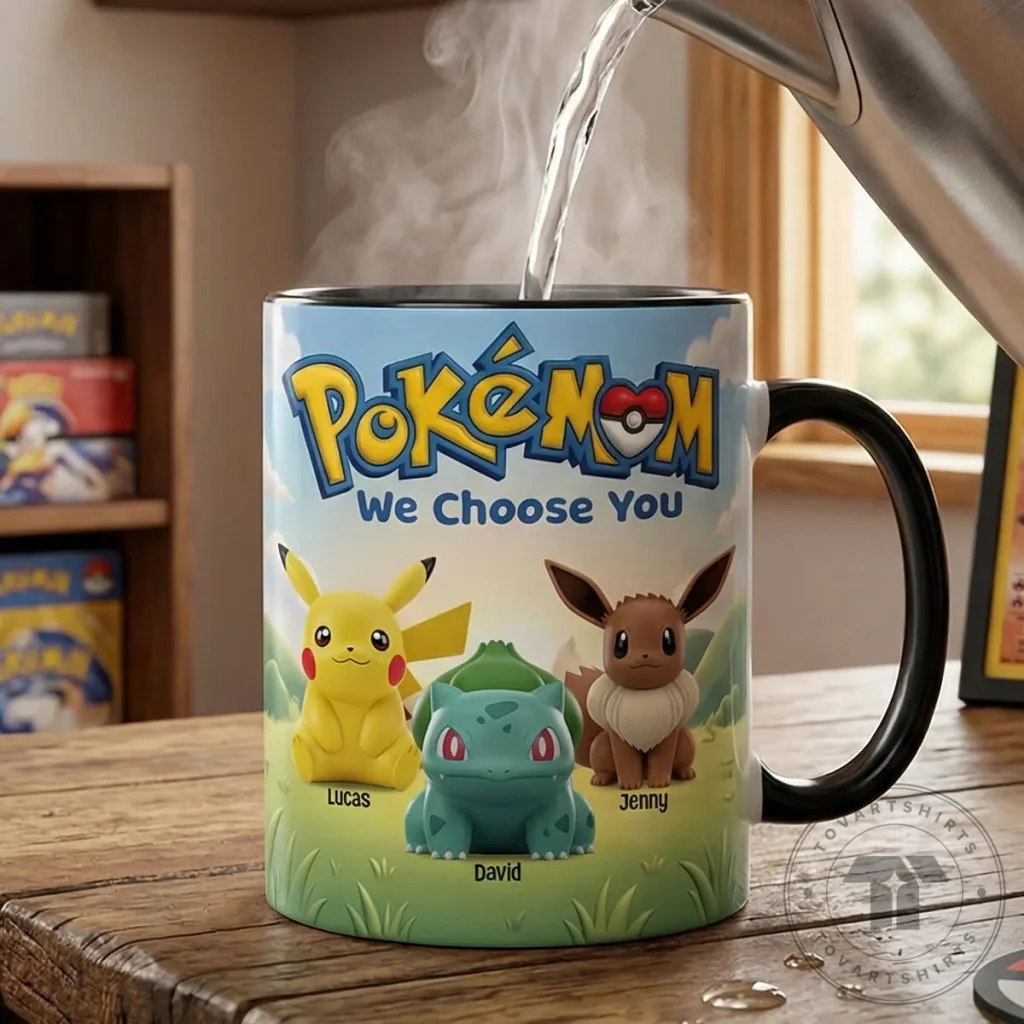 Pokemon We Choose You Pikachu Eevee Bulbasaur Personalized Coffee Mug Pokemon We Choose You Pikachu Eevee Bulbasaur Personalized Coffee Mug