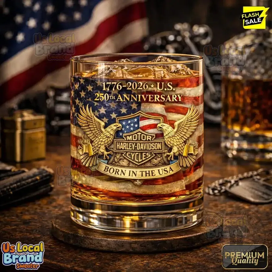 Harley-Davidson Born in the USA 250th Anniversary Whiskey Glass 7 Harley-Davidson Born in the USA 250th Anniversary Whiskey Glass