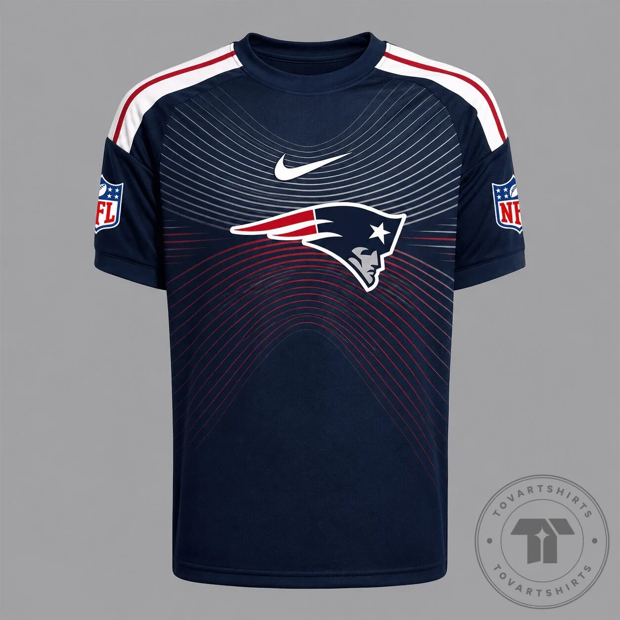 New England Patriots National Football League Game Day Navy Blue Fan Jersey