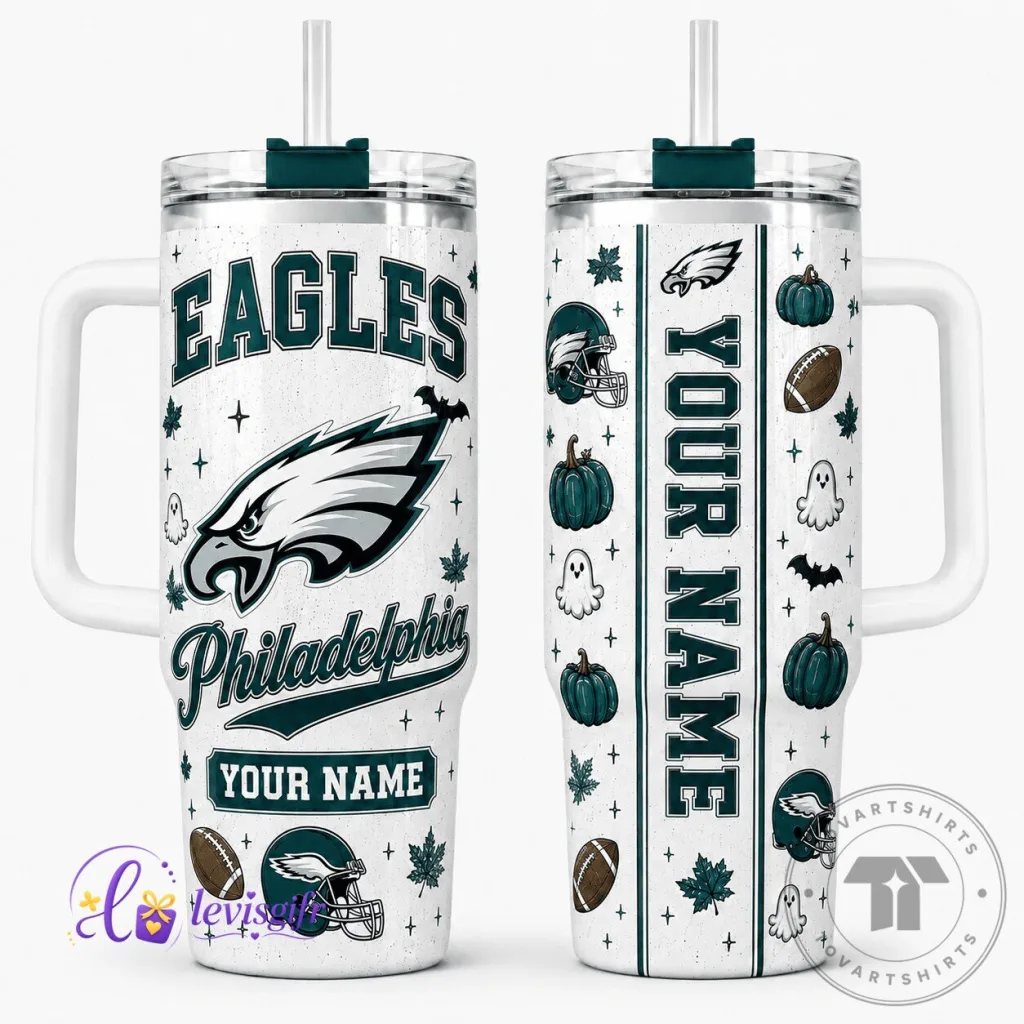 Philadelphia Eagles Football Halloween Personalized Tumbler 6 Philadelphia Eagles Football Halloween Personalized Tumbler