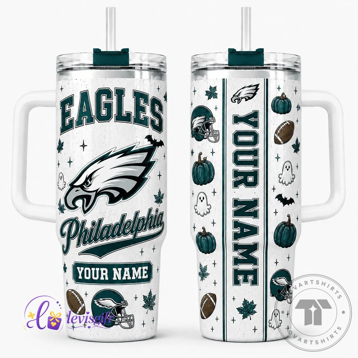 Philadelphia Eagles Football Halloween Personalized Tumbler