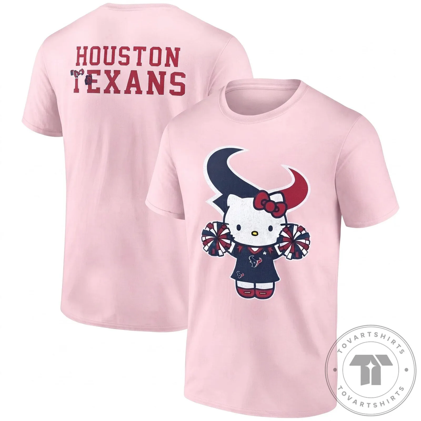 Houston Texans Hello Kitty Cheerleader Black Football Fan T-Shirt 14 Houston Texans Hello Kitty Cheerleader Black Football Fan T-Shirt