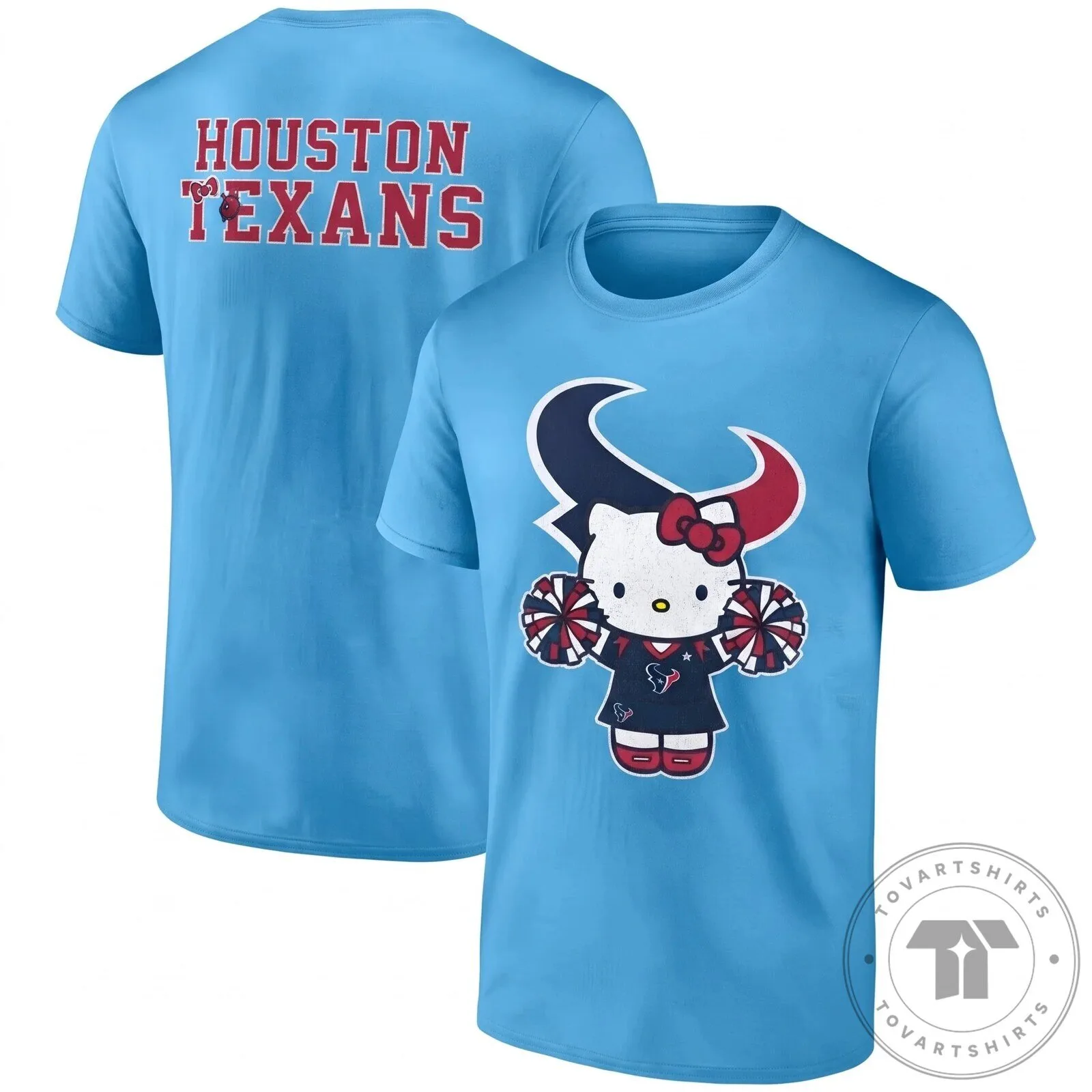 Houston Texans Hello Kitty Cheerleader Black Football Fan T-Shirt 15 Houston Texans Hello Kitty Cheerleader Black Football Fan T-Shirt