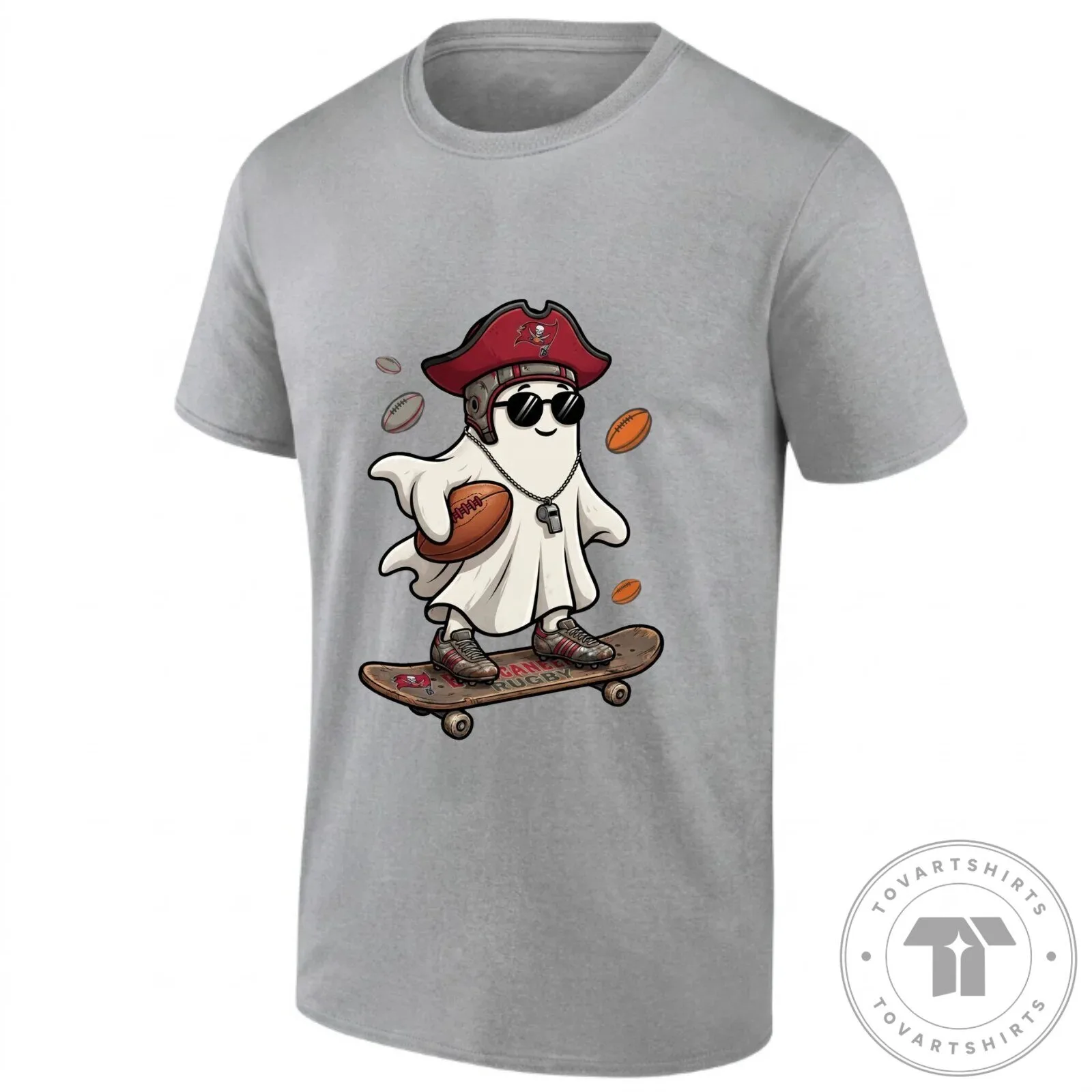 Skater Ghost T-Shirt for Tampa Bay Buccaneers Football Fans 15 Skater Ghost T-Shirt for Tampa Bay Buccaneers Football Fans