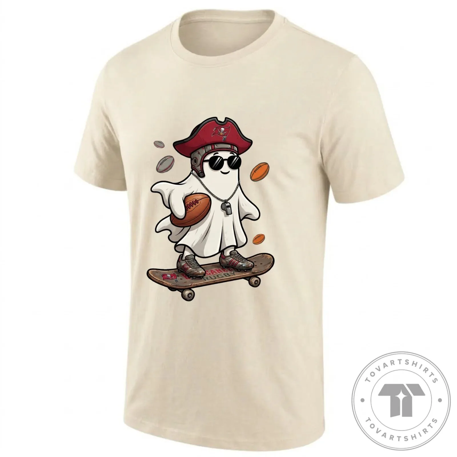 Skater Ghost T-Shirt for Tampa Bay Buccaneers Football Fans 16 Skater Ghost T-Shirt for Tampa Bay Buccaneers Football Fans
