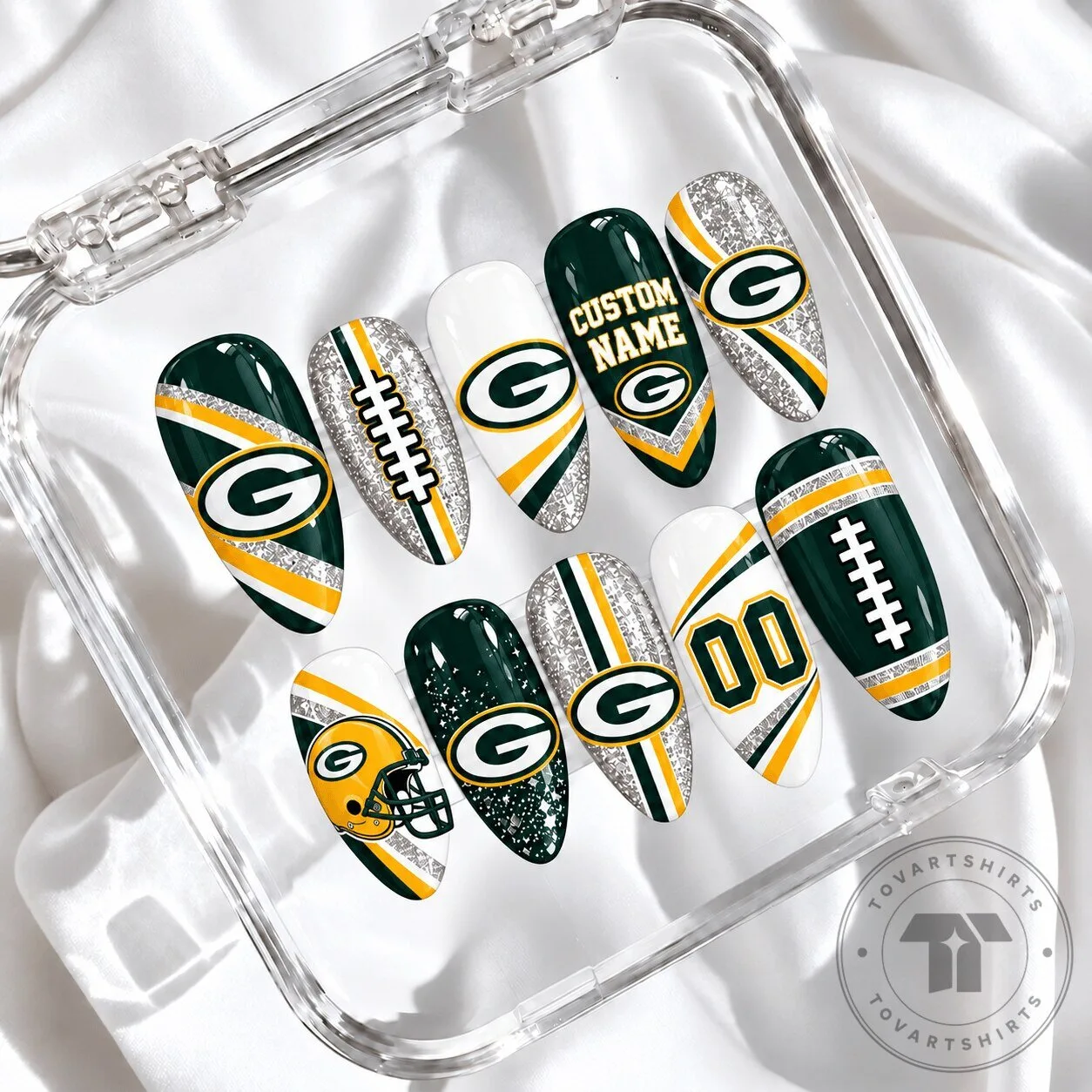 Green Bay Packers National Football League Custom Press On Nails
