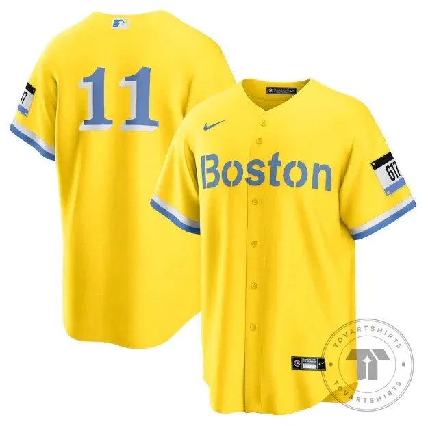 Boston Red Sox City Connect Yellow Baseball Jersey