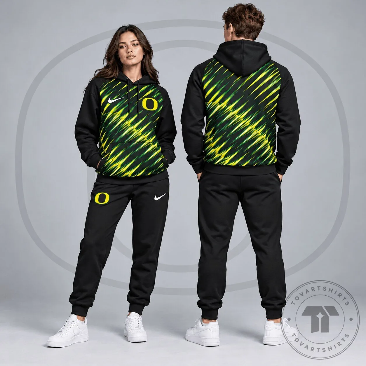 Oregon Ducks NCAA Velocity Streak Black Pullover Hoodie for Men and Women 5 Oregon Ducks NCAA Velocity Streak Black Pullover Hoodie for Men and Women