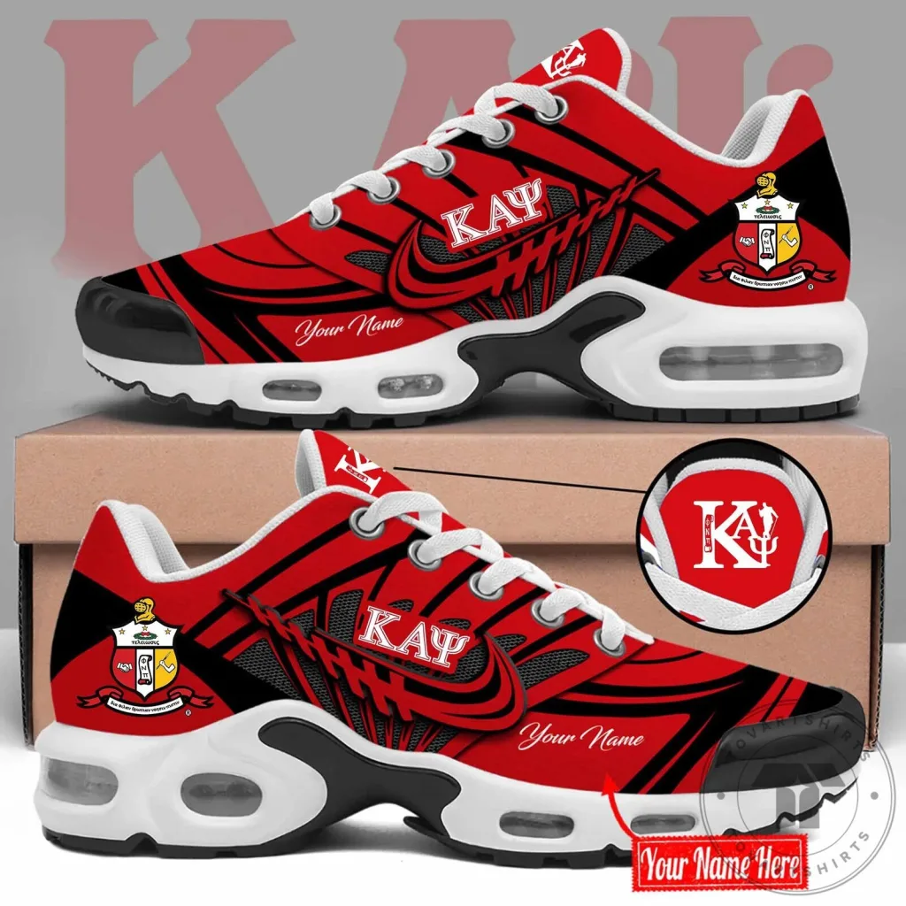 Kappa Alpha Psi Fraternity Red Black Custom Name Air Cushion Shoes Kappa Alpha Psi Fraternity Red Black Custom Name Air Cushion Shoes