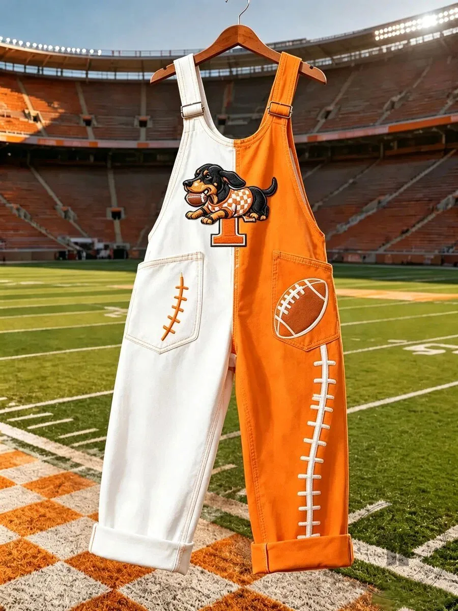 Tennessee Volunteers Football Dog Mascot White and Orange Overalls