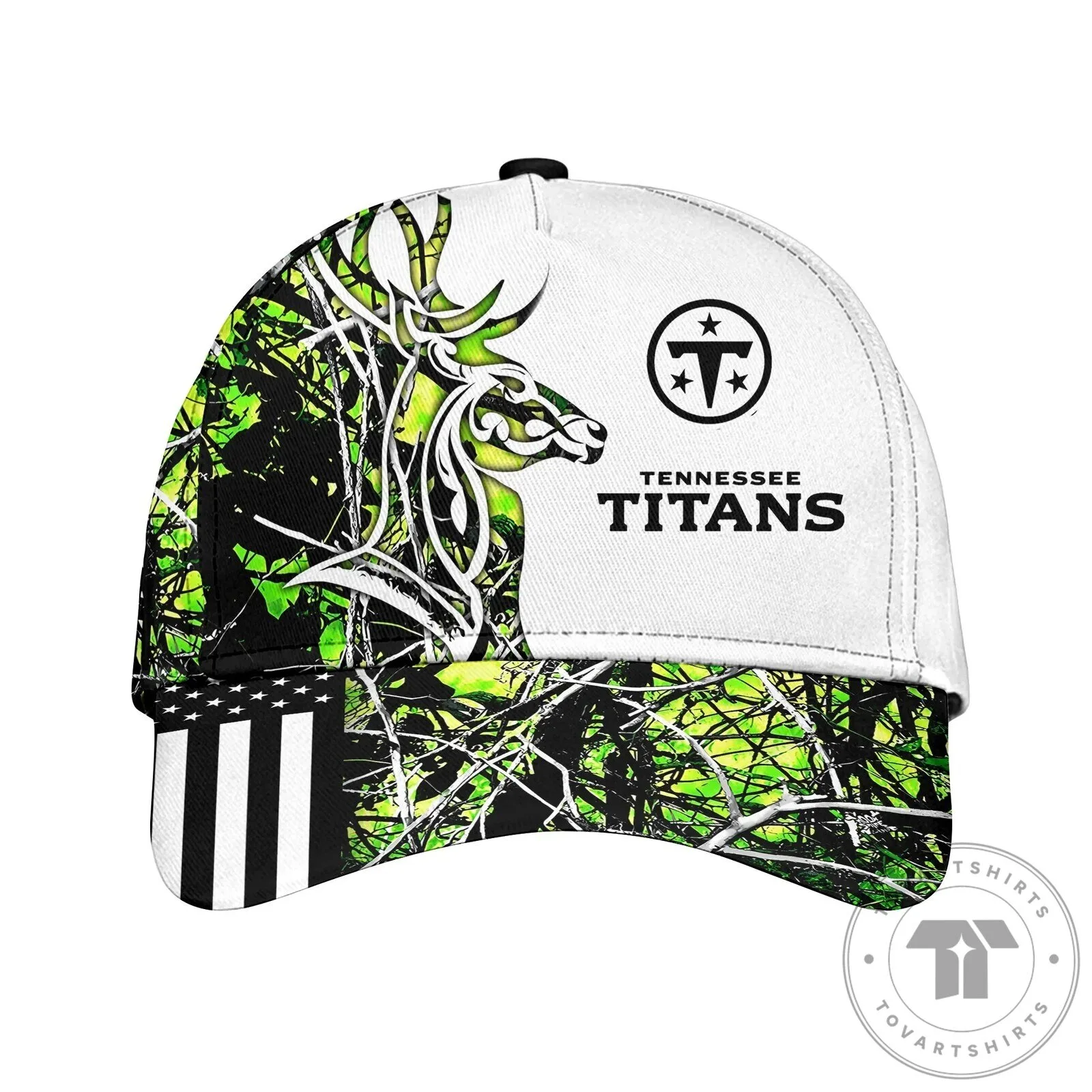 Camouflage Hat for Deer Hunting featuring Tennessee Titans Design