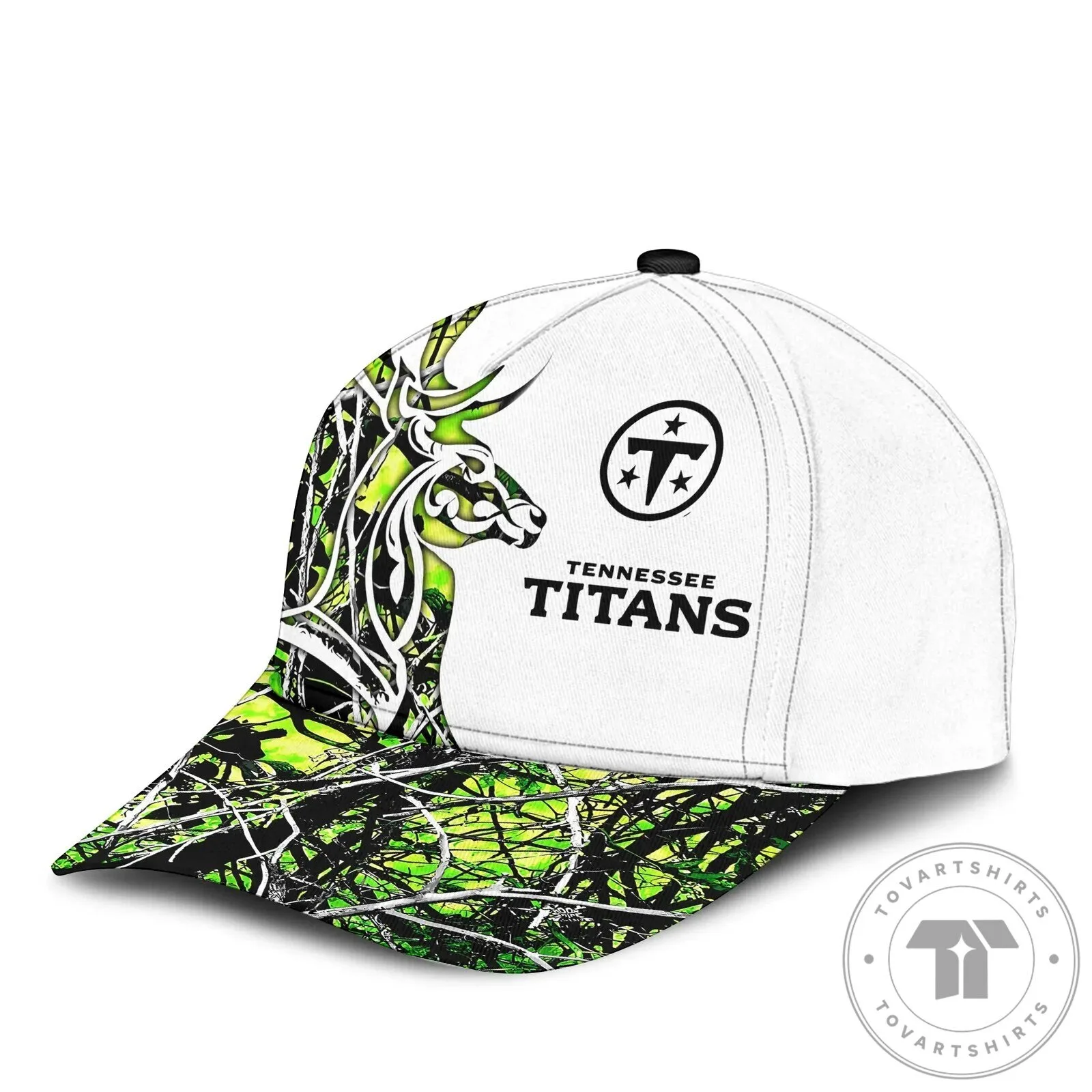 Camouflage Hat for Deer Hunting featuring Tennessee Titans Design 12 Camouflage Hat for Deer Hunting featuring Tennessee Titans Design