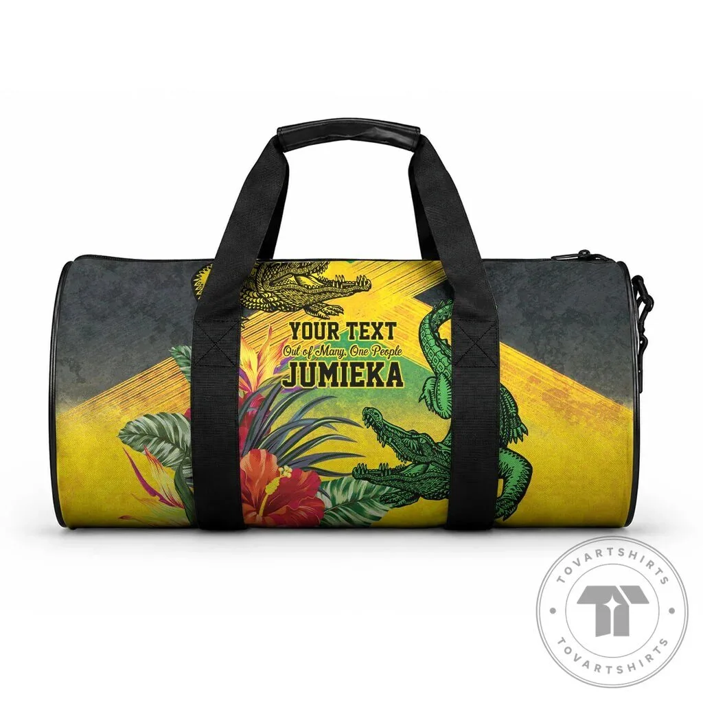 Personalized Jamaican Crocodile Tropical Flowers Grunge Flag Duffle Bag 6 Personalized Jamaican Crocodile Tropical Flowers Grunge Flag Duffle Bag