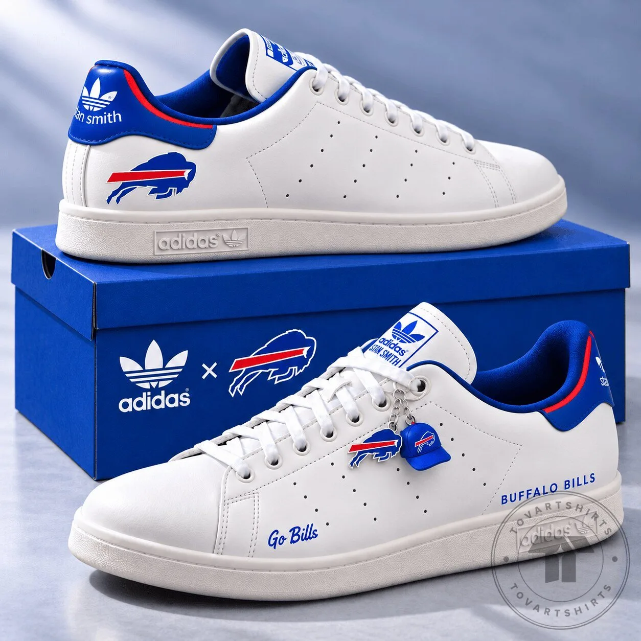Buffalo Bills NFL Team Logo Adidas Stan Smith Custom Low-Top Shoes 2 Buffalo Bills NFL Team Logo Adidas Stan Smith Custom Low-Top Shoes
