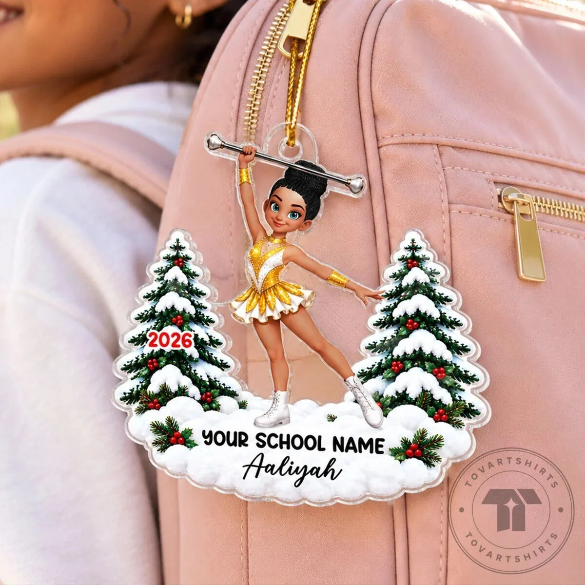 Personalized Color Guard Girl Christmas Tree Ornament 18 Personalized Color Guard Girl Christmas Tree Ornament